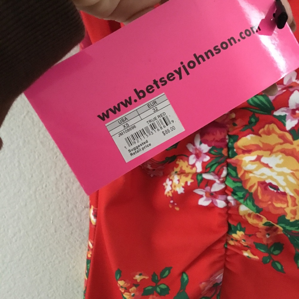 Betsey Johnson Cabbage Rose Printed Dress Size XS - Picture 6 of 6